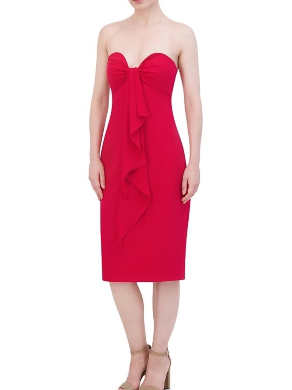 BCBGMaxazria Women's Size 6 Strapless Sweetheart Neck Crimson Red Dress NEW